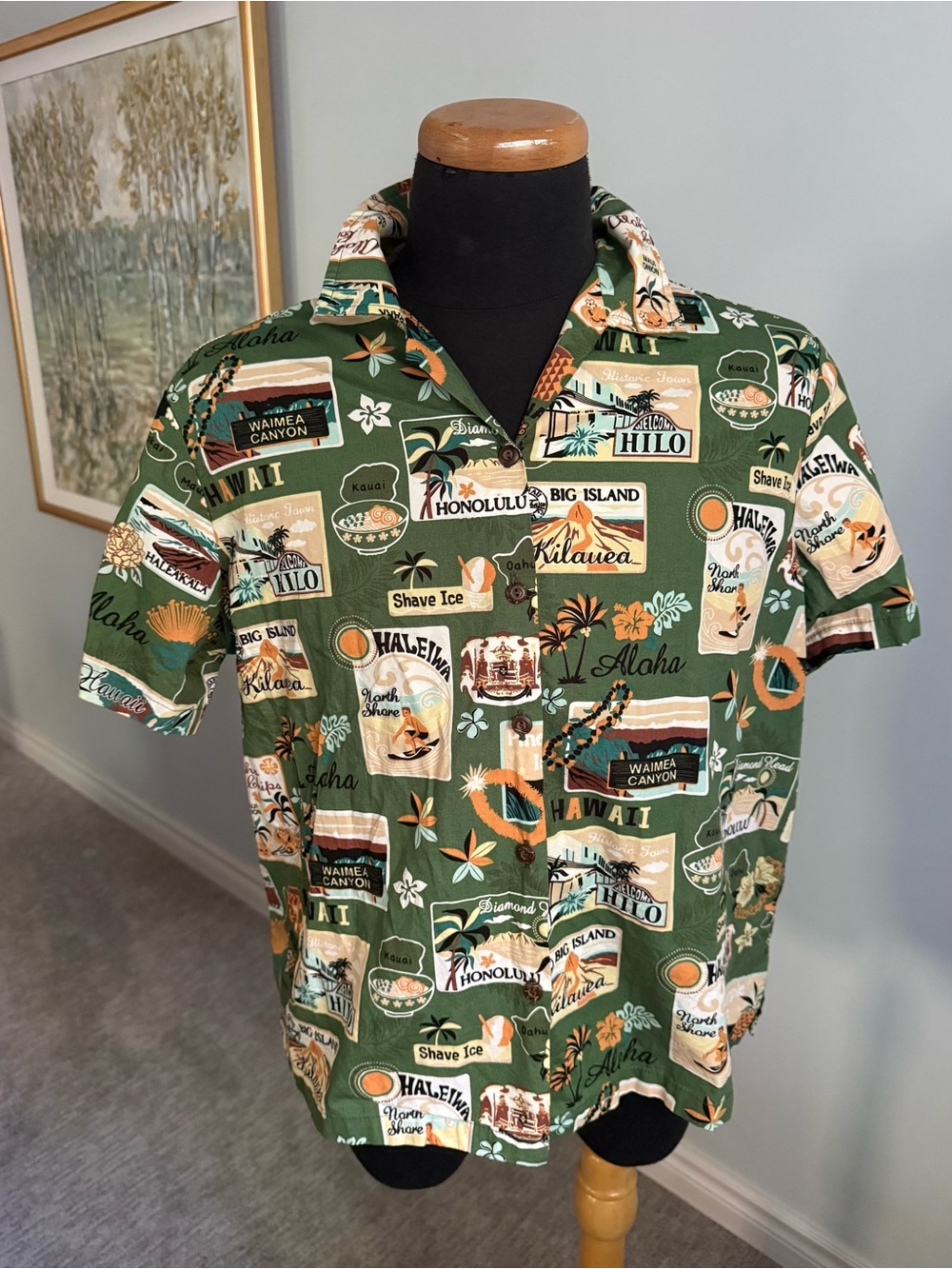 Fashion E & K Hawaii Aloha Shirt Made in Hawaii 100% Cotton Tropical XL